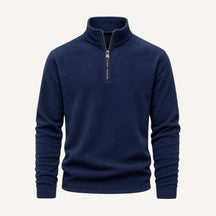 Men's Quarter Zip Sweater – Piemont navy blue