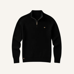 Men’s Quarter Zip Sweater – Signature black
