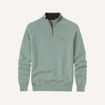 Men’s Quarter Zip Sweater – Signature green
