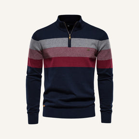 Men's Quarterzip Sweater – Pesson Avelin Navy Blue