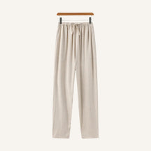 Men's Slim Fit Linen Trousers – Milford beige