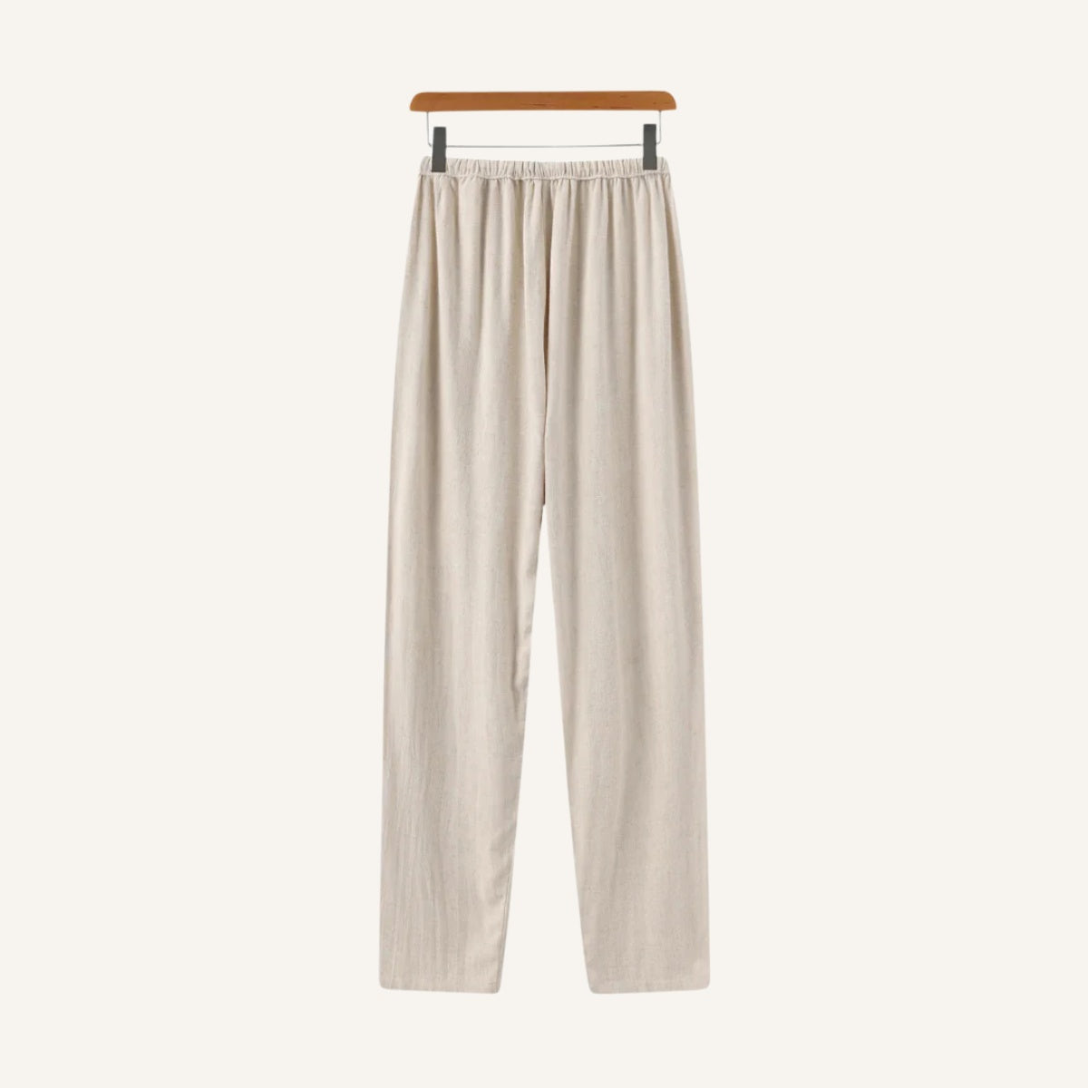 Men's Slim Fit Linen Trousers – Milford beige