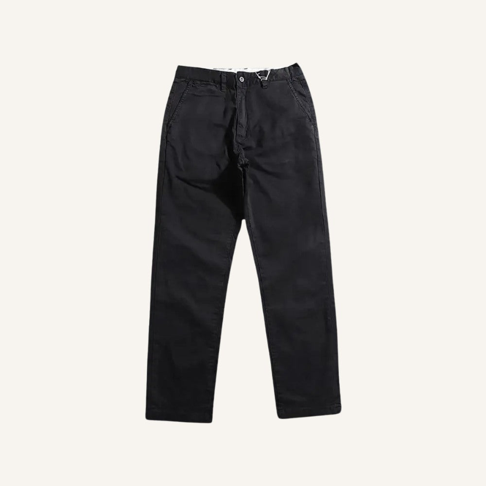 Mens Chino Trousers - Vittore Black