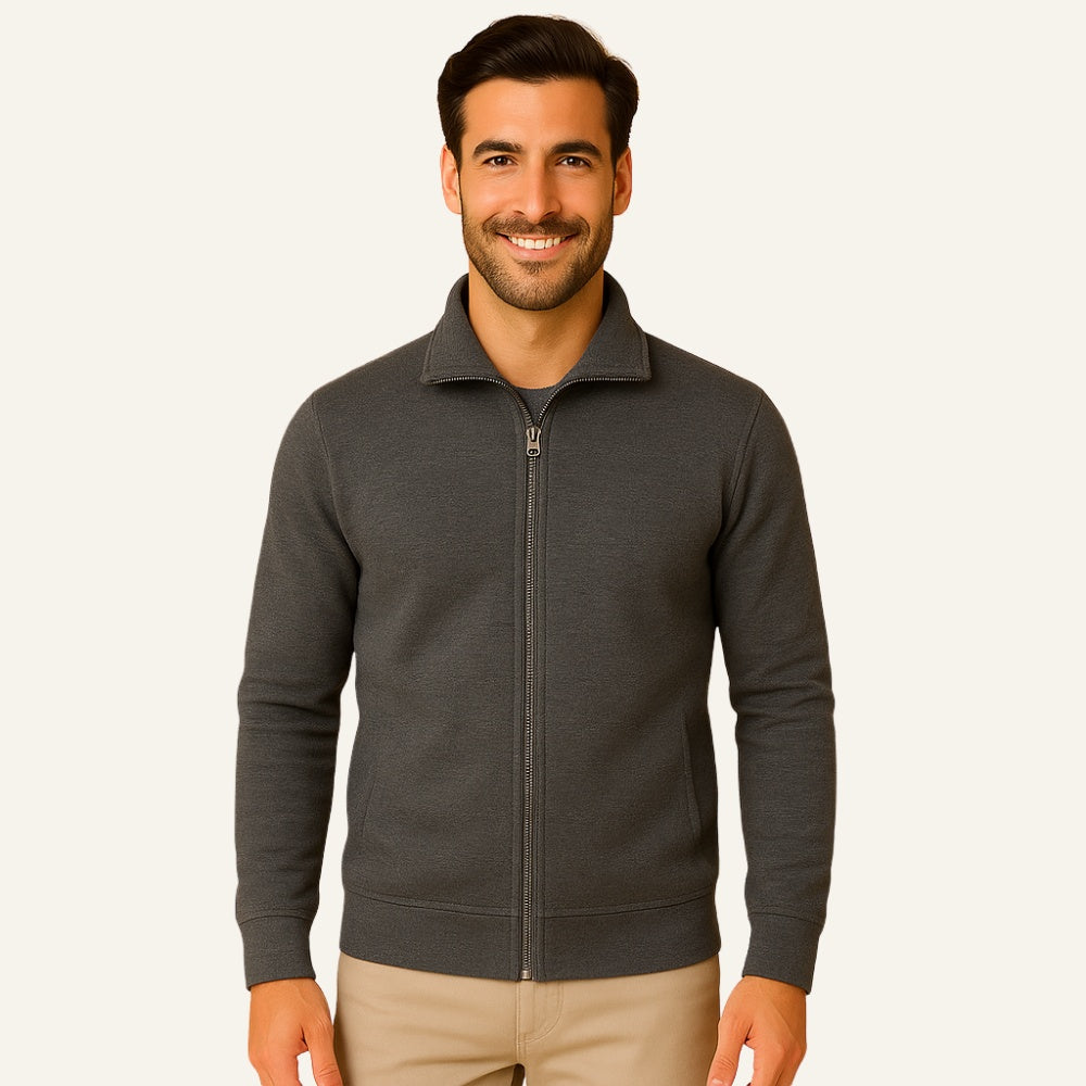Mens High-Collar Jacket - Cleveland Dark Grey