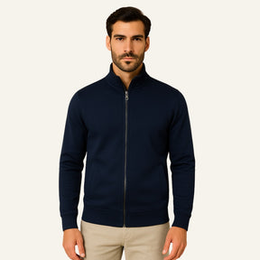 Mens High-Collar Jacket - Cleveland Navy Blue