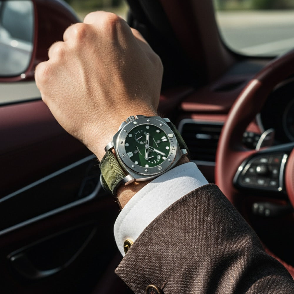 Mens Luxury Military Watch - Heritage Green