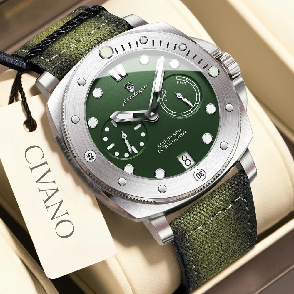 Mens Luxury Military Watch - Heritage Green