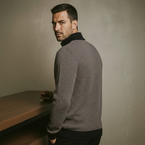 Mens Quarterzip Knit Sweater – Vaccioni Brown 2