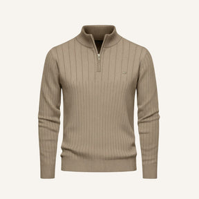 Mens Quarterzip Sweater - Verri Beige