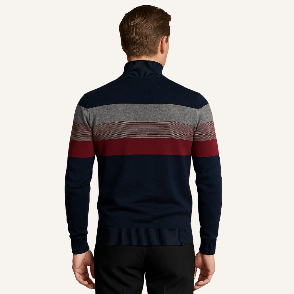 Mens Quarterzip Sweater – Pesson Avelin Navy Blue
