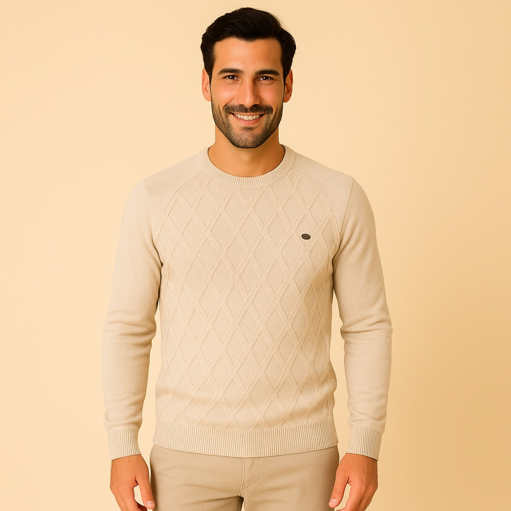 Mens Sweater - Pesson Classic Beige