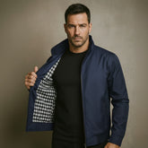 Mens Winter Lined Jacket - Becker Navy Blue