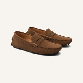 Mocassim Loafer Driver de Camurca Cortez marrom