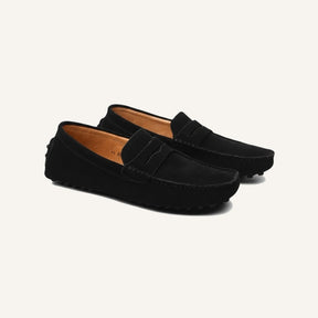 Mocassim Loafer Driver de Camurca Cortez preto