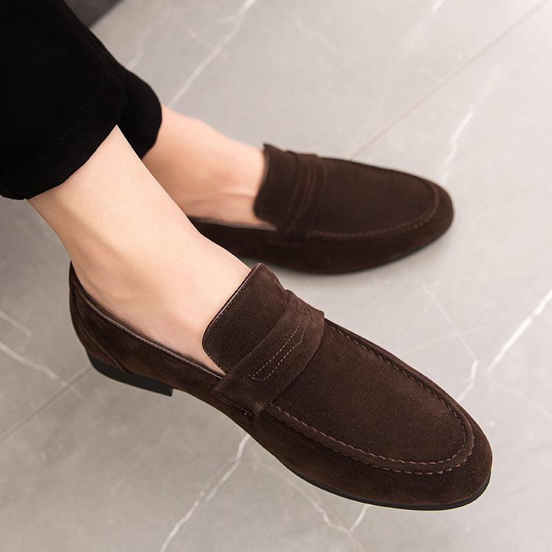 Mocassim Loafer Masculino de Camurça Piazzi Marrom