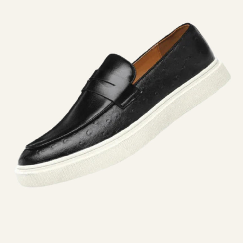 Mocassim de Couro Italiano Masculino Miliani Preto