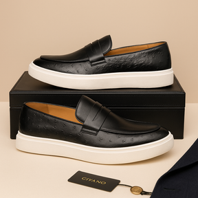 Mocassim de Couro Italiano Masculino Miliani Preto