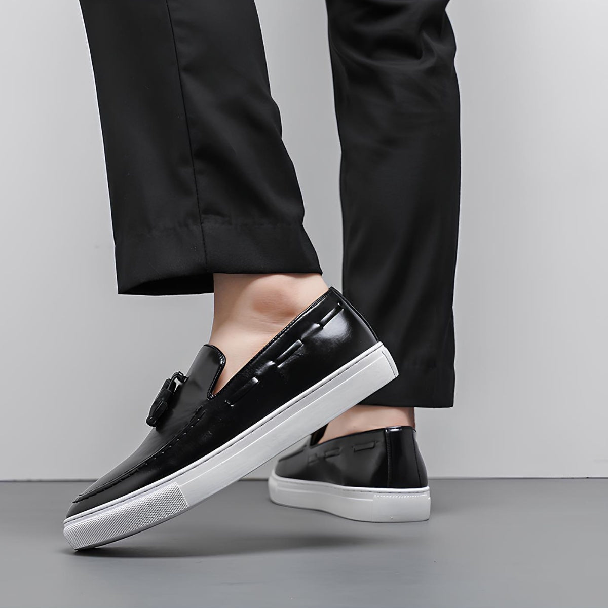 Mocassim de Couro Masculino Duque Preto