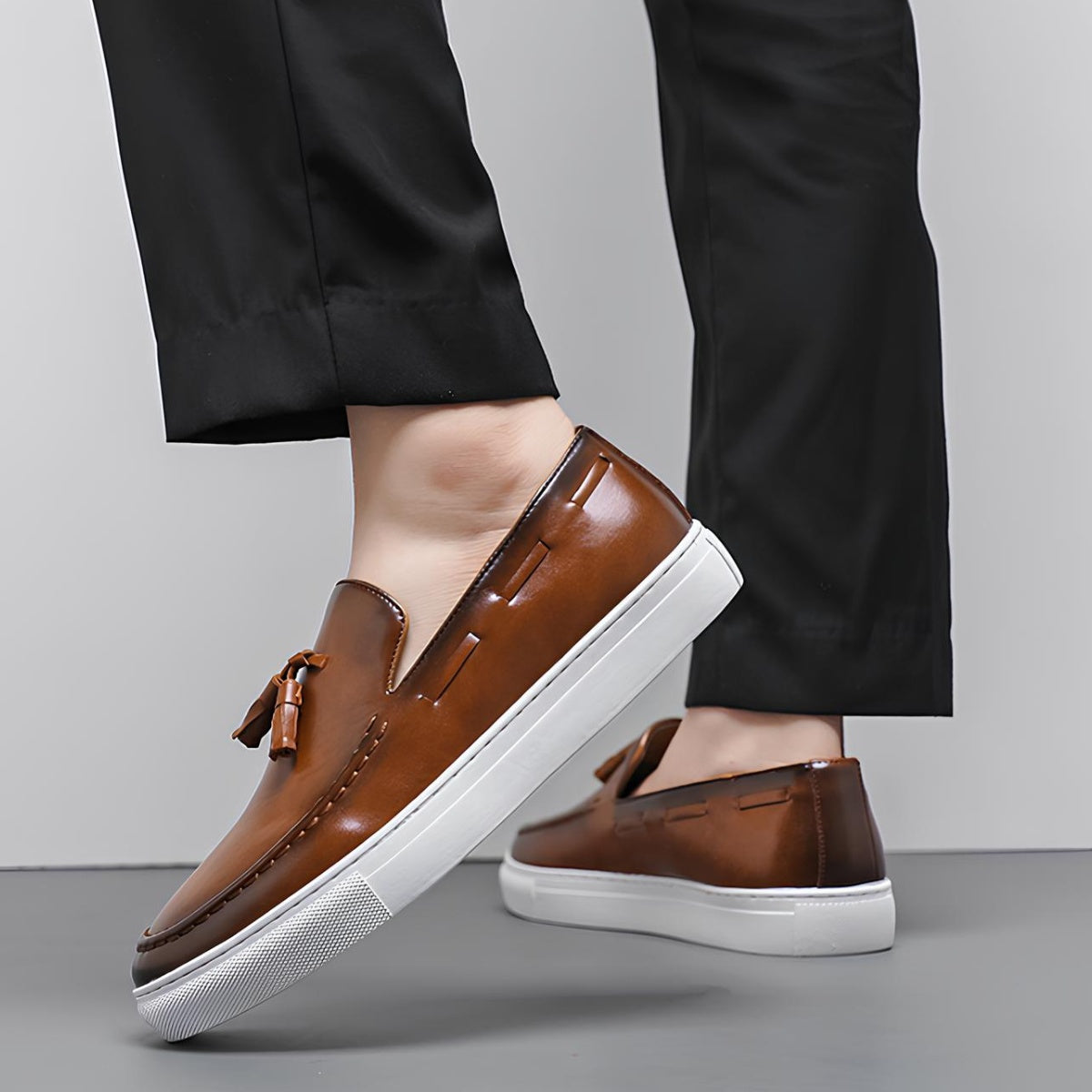Mocassim de Couro Masculino Duque marrom