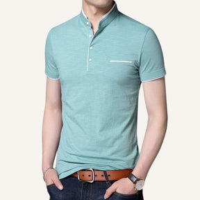 Napolli Mens Premium Polo Shirt Cyan