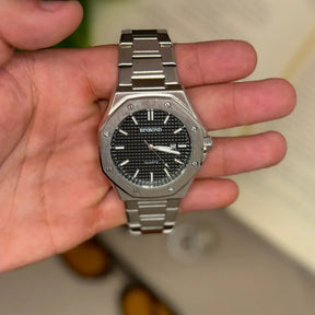 Relogio Masculino Prata Blind Civano noturno