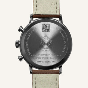 Relogio Masculino Zeppelin branco 100 Anos Pulseira marrom – Cronógrafo