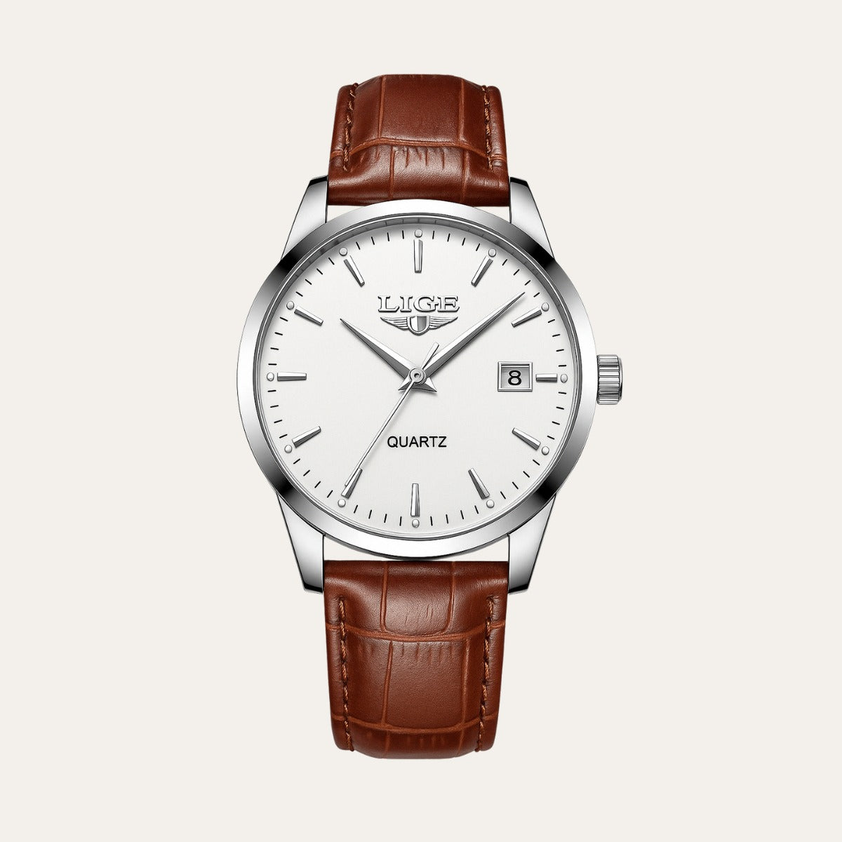 Relógio Masculino de Couro Old Money Santerro Marrom