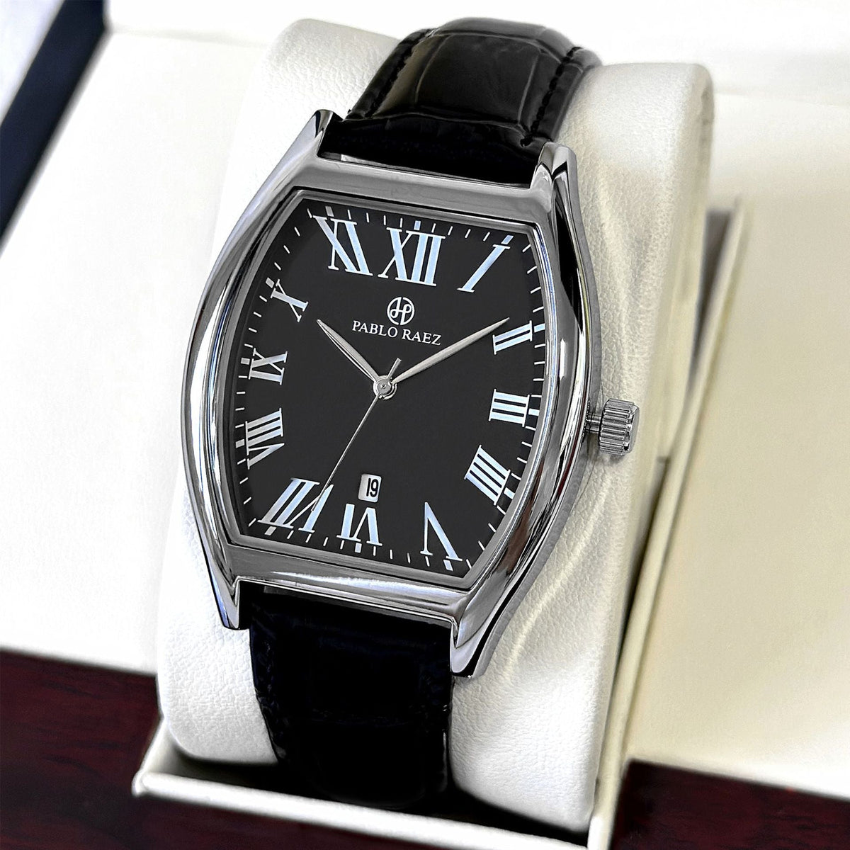 Relogio de Couro Civano Raez Tempus preto