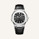Relogio de Couro Preto Luxe Civano 