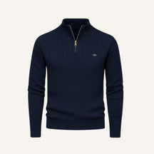 Sueter Masculino Gola Alta com Ziper Verri azul marinho
