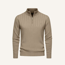 Sueter Masculino Gola Alta com Ziper Verri bege