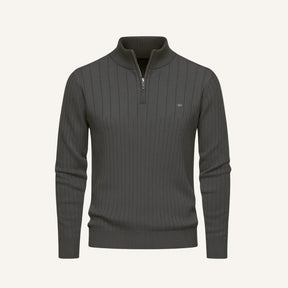Sueter Masculino Gola Alta com Ziper Verri cinza