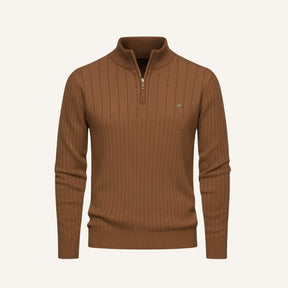 Suéter Masculino Gola Alta com Zíper Verri marrom