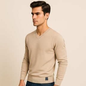 Sueter Masculino Gola V Pesson Lior Bege