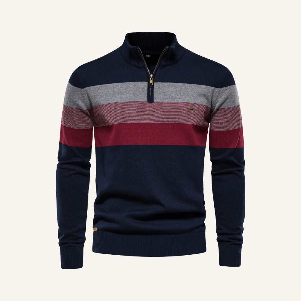 Sueter Masculino Meio Ziper Pesson Avelin Azul Marinho