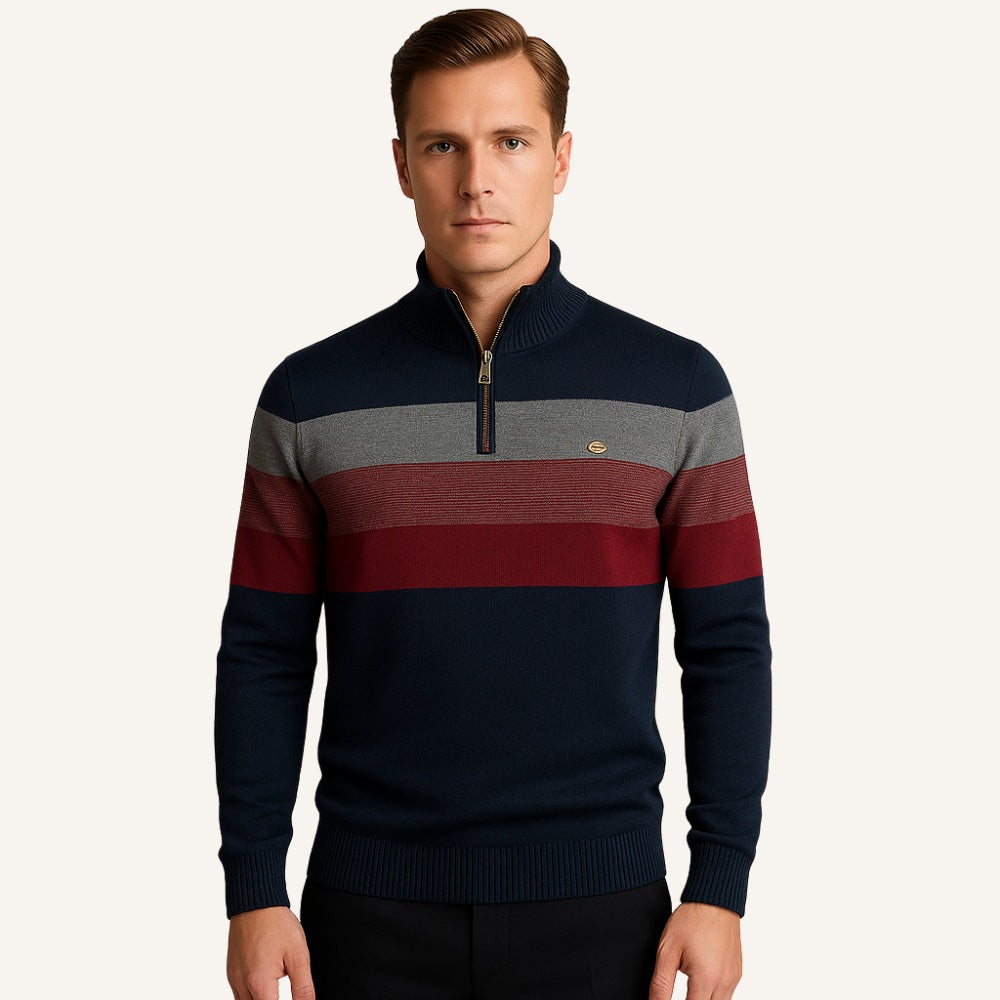 Sueter Masculino Meio Ziper Pesson Avelin Azul Marinho
