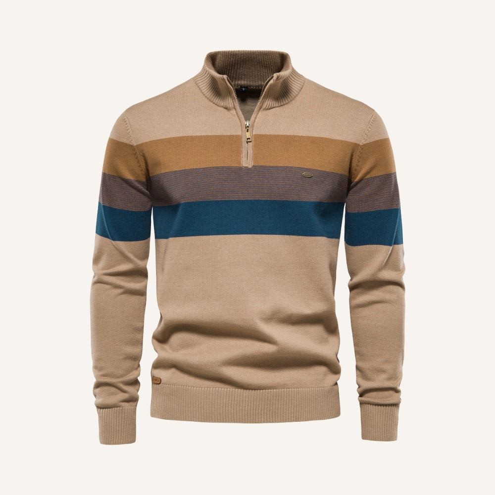 Sueter Masculino Meio Ziper Pesson Avelin Bege
