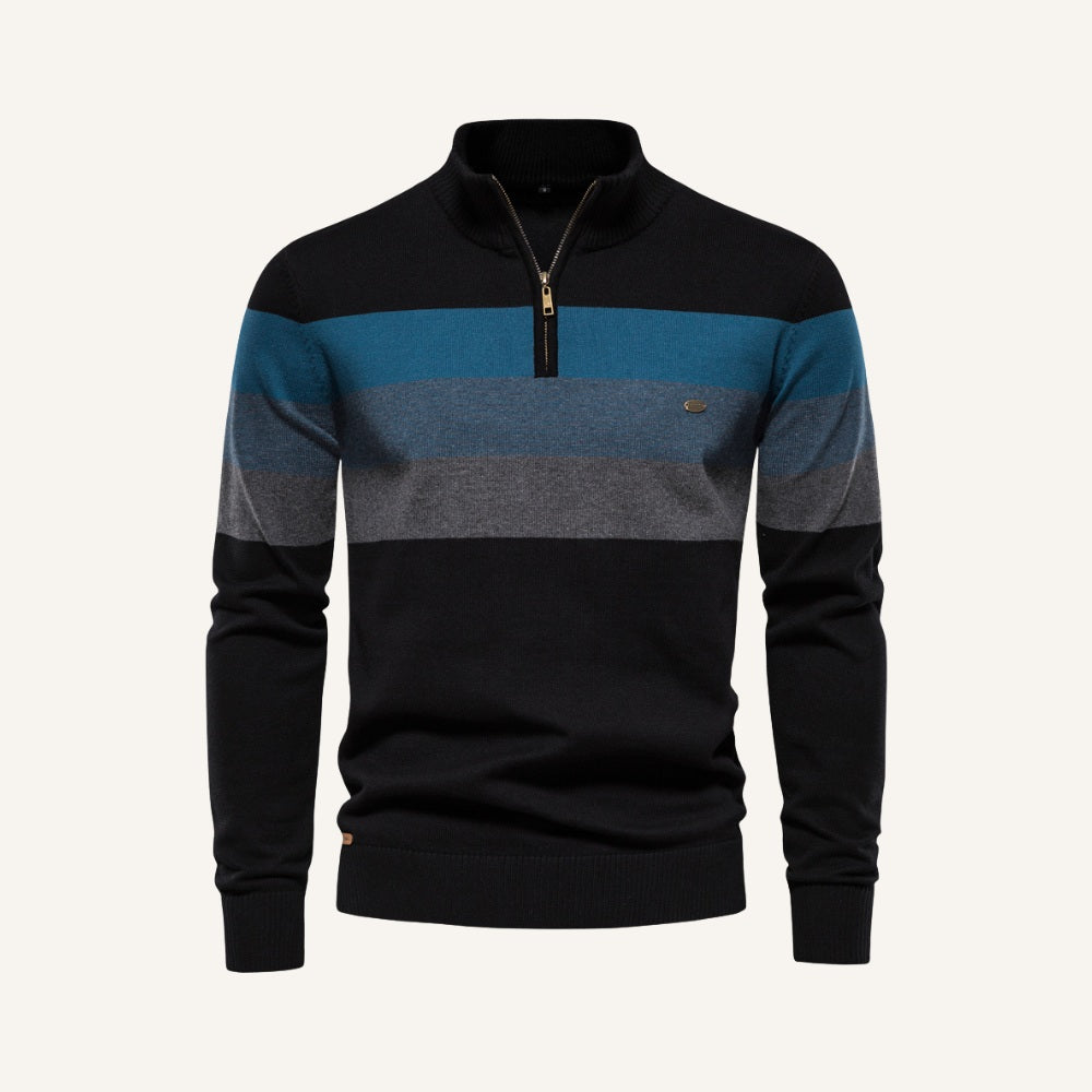 Sueter Masculino Meio Ziper Pesson Avelin Preto