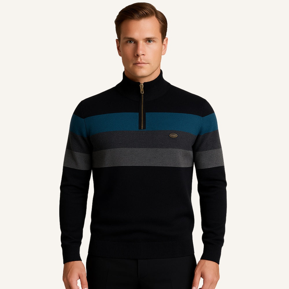 Sueter Masculino Meio Ziper Pesson Avelin Preto