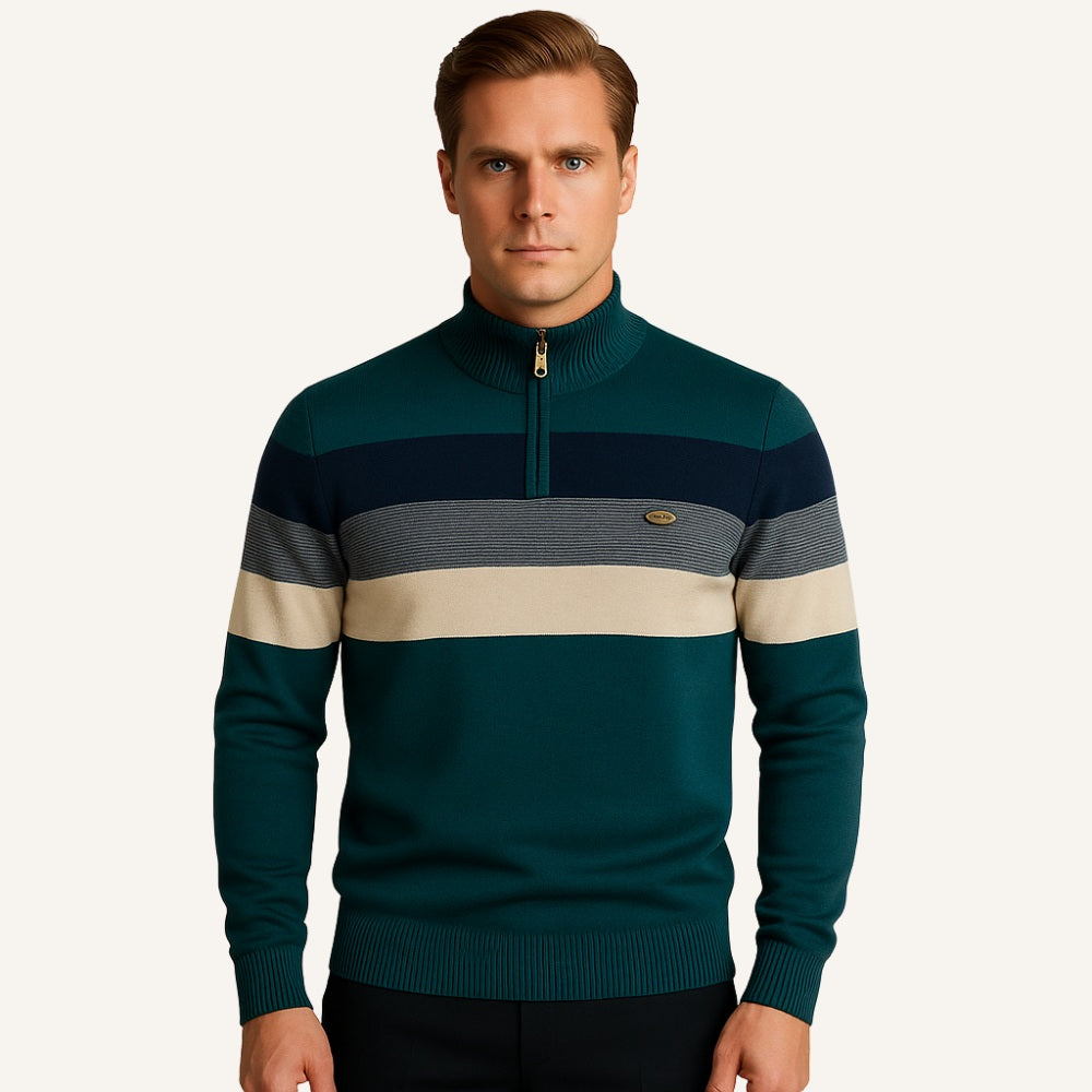 Sueter Masculino Meio Ziper Pesson Avelin Verde