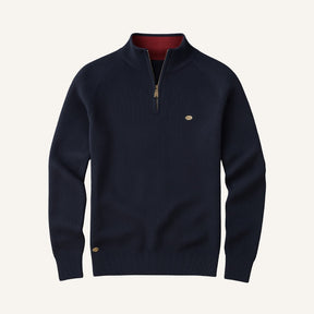 Suéter Masculino Meio Zíper Pesson Signature Azul Marinho