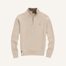 Suéter Masculino Meio Zíper Pesson Signature Bege