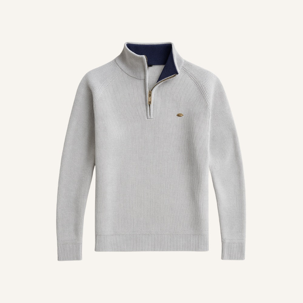 Suéter Masculino Meio Zíper Pesson Signature Cinza