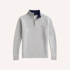 Suéter Masculino Meio Zíper Pesson Signature Cinza