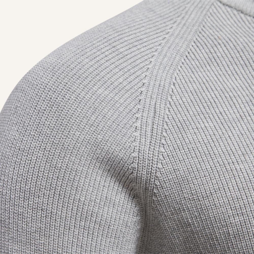 Suéter Masculino Meio Zíper Pesson Signature Cinza