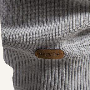 Suéter Masculino Meio Zíper Pesson Signature Cinza