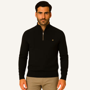 Suéter Masculino Meio Zíper Pesson Signature Preto