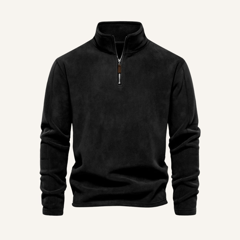 Suéter Masculino Meio Zíper Piemonte Preto