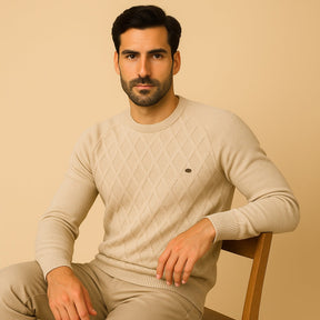 Suéter Masculino Pesson Classic Bege