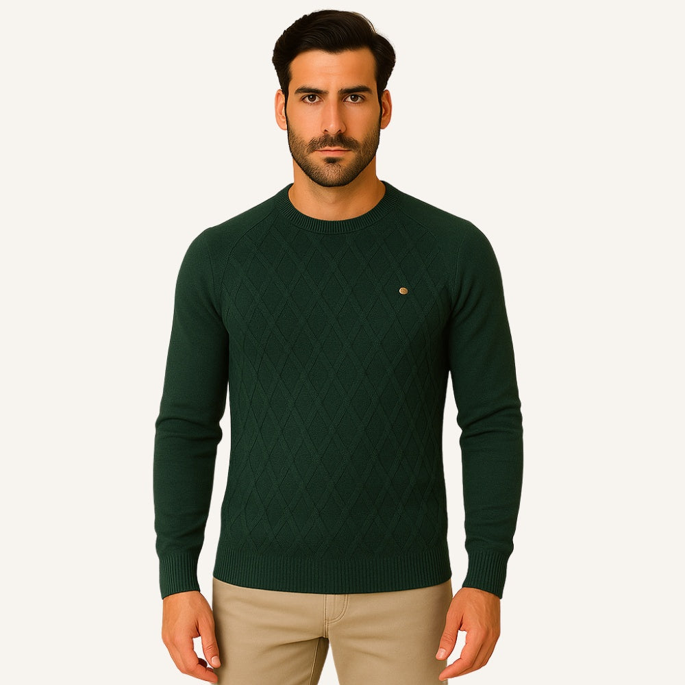 Suéter Masculino Pesson Classic Verde Escuro